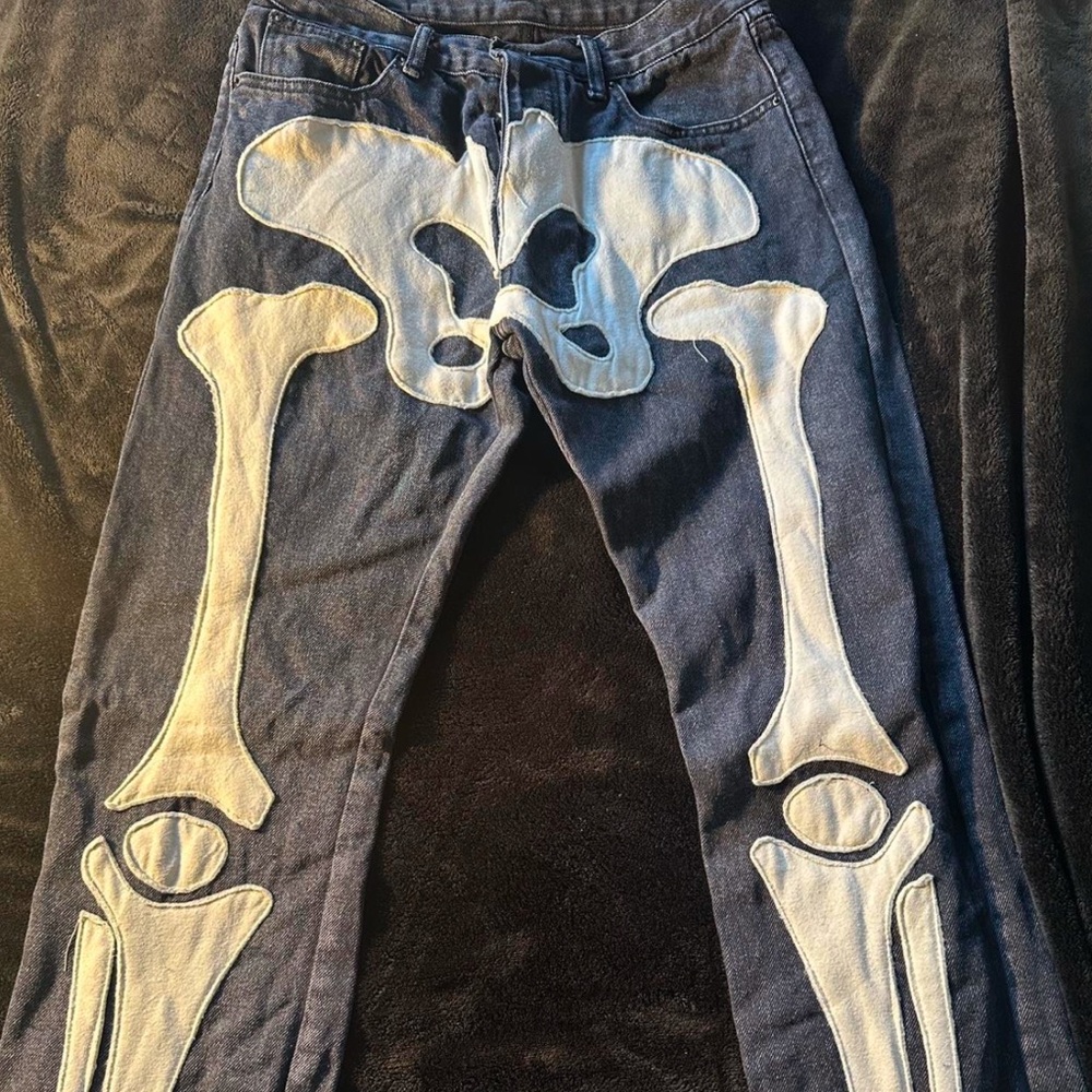 Skeleton Y2K Jeans